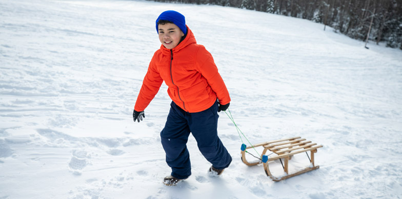 Boy with Sled